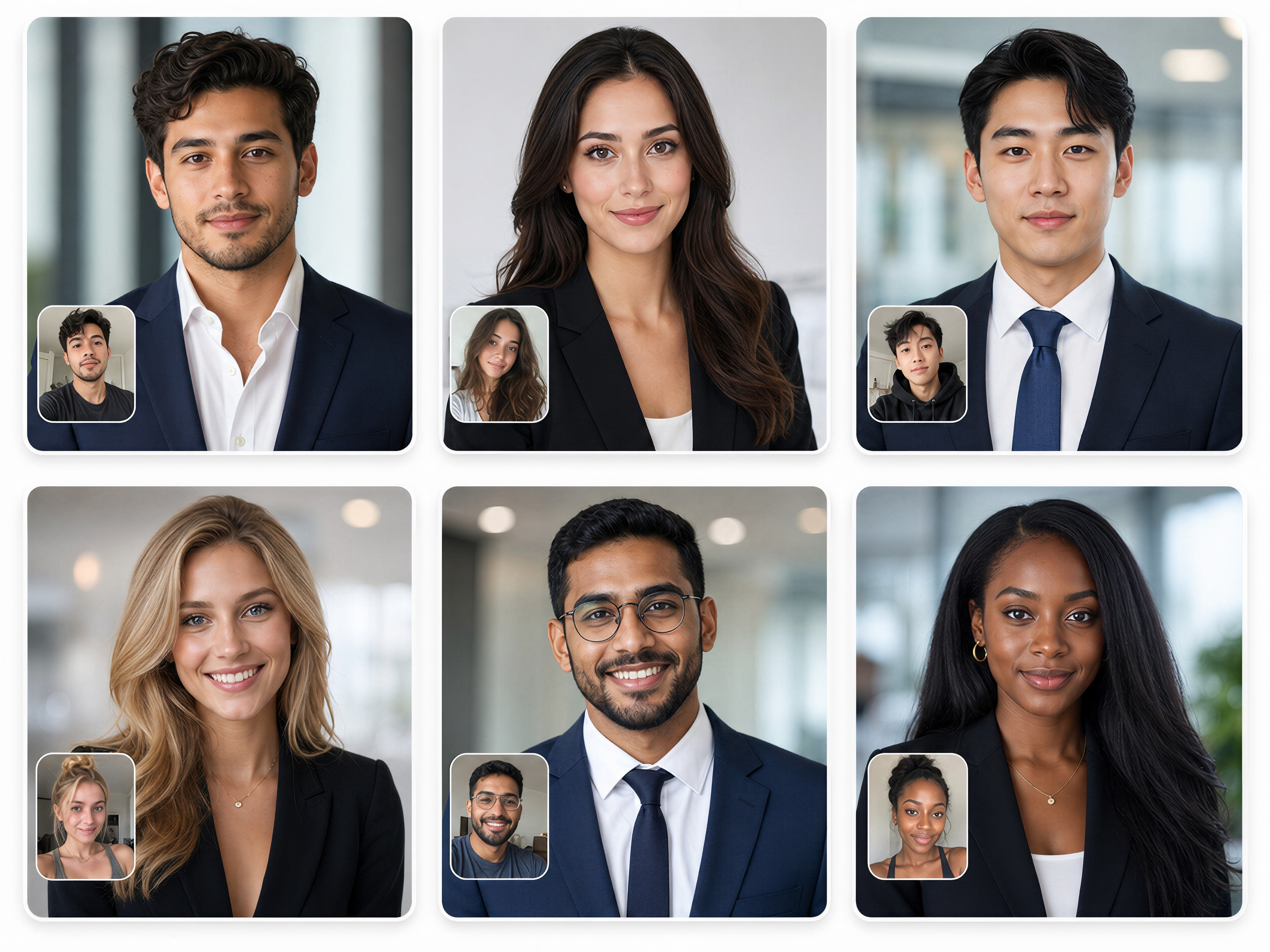 AI headshot examples